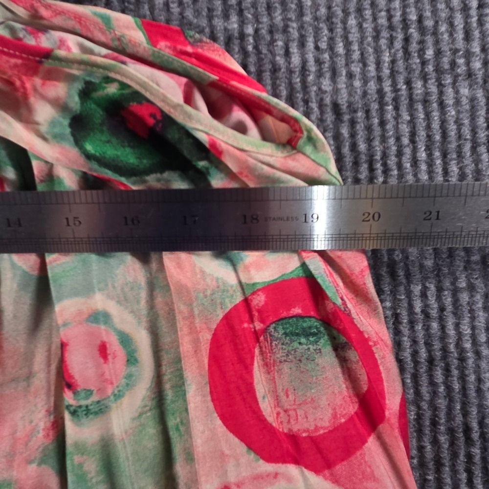 Abaadlw Womens Pink Green Abstract Circle Print Halter Maxi Dress NWT Size S - Picture 4 of 5